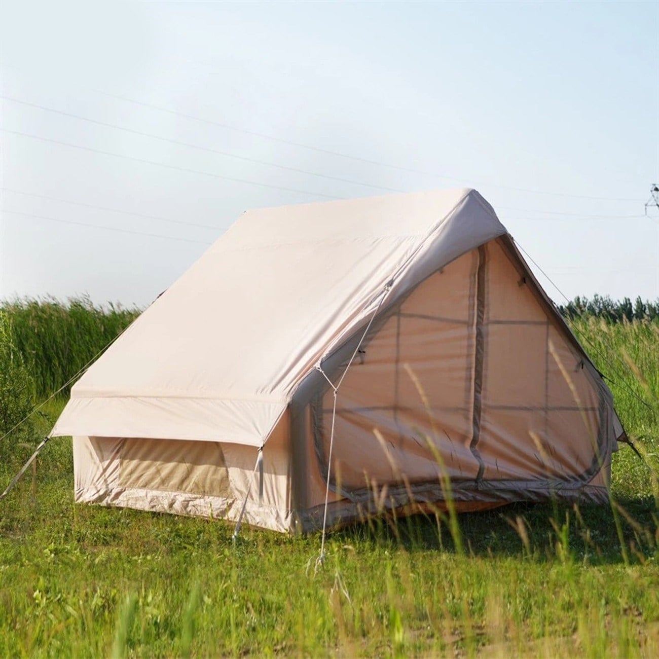 Yek Outdoor 6 Kişilik 4 Mevsim Pompalı ve Soba Çıkışlı Şişme Çadır 300x210x200cm