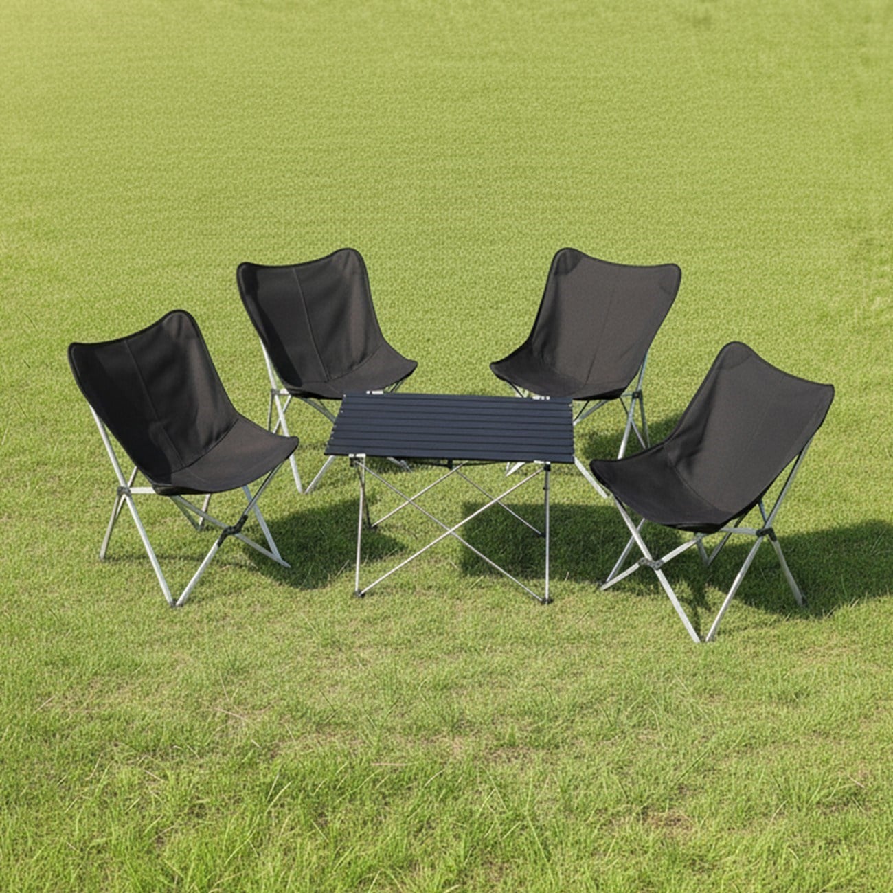 Yek Outdoor Alüminyum 4 Kişilik Kamp Masa & Sandalye Seti