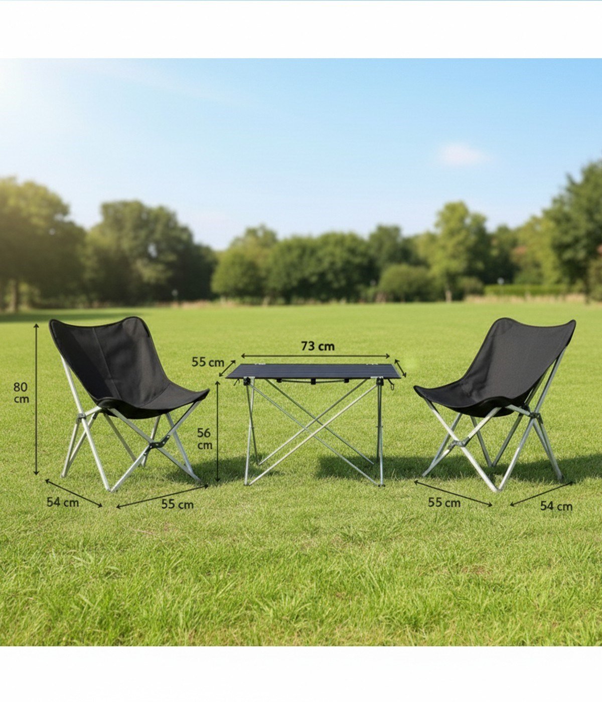 Yek Outdoor Alüminyum 4 Kişilik Kamp Masa & Sandalye Seti
