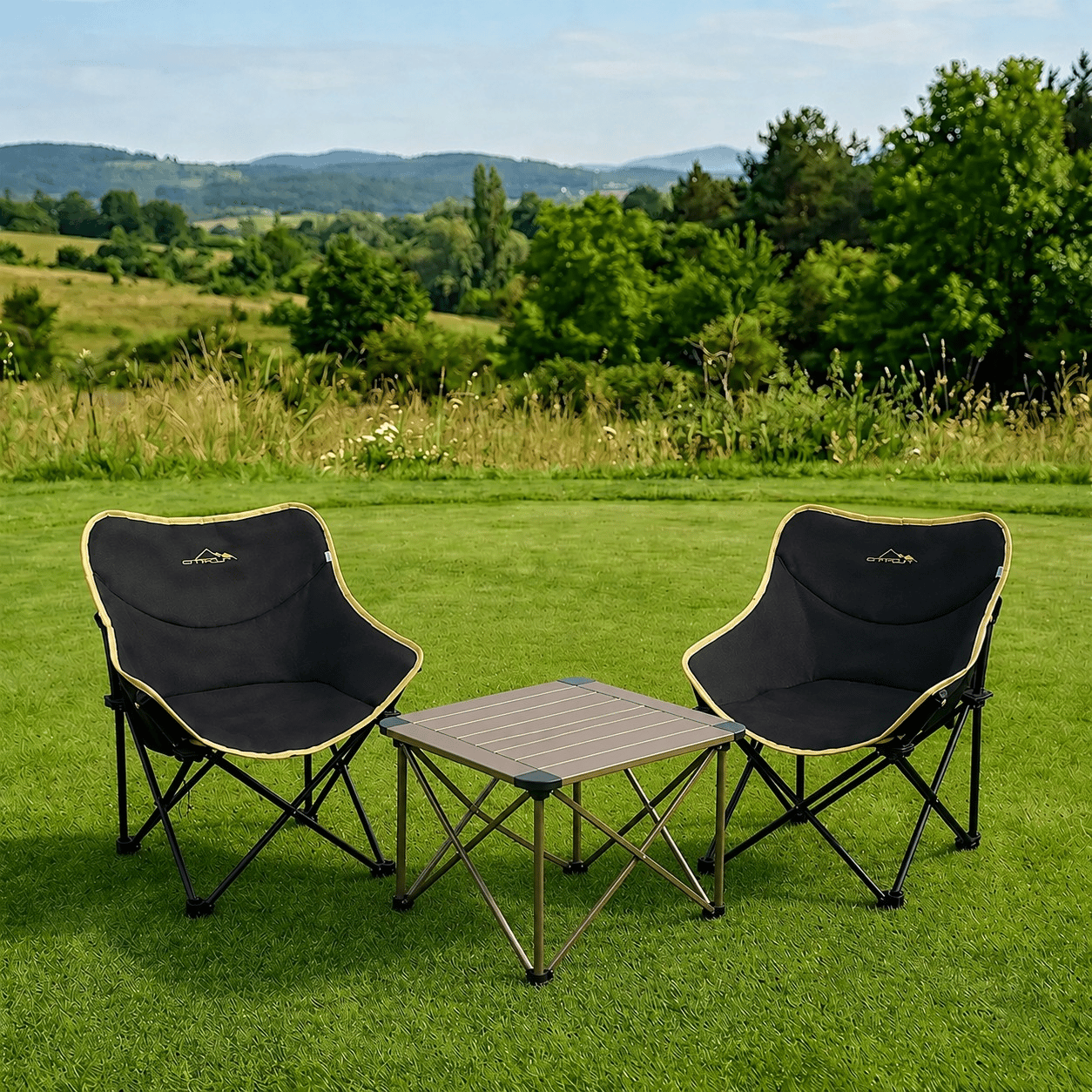 Yek Outdoor Campout Alüminyum Küçük Boy Masa + 2 Campout Fırat Sandalye Set