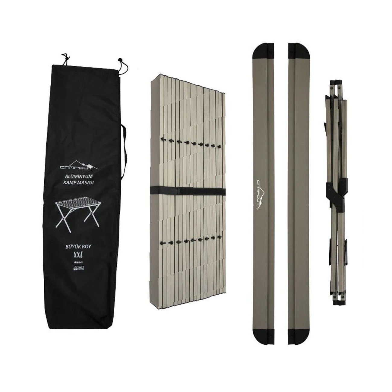 Yek Outdoor Campout Alüminyum XXL Büyük Masa + 2 Campout Fırat Sandalye Set