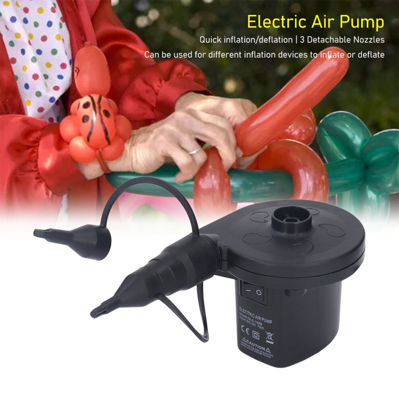 Yek Outdoor DC 12V Elektrikli Hava Pompası – Şişirme ve Hava Boşaltma