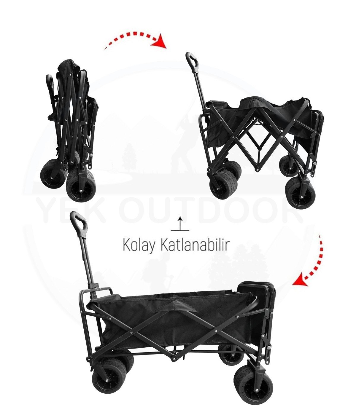 Yek Outdoor Extend Wagon Katlanabilir Kamp ve Yük Arabası