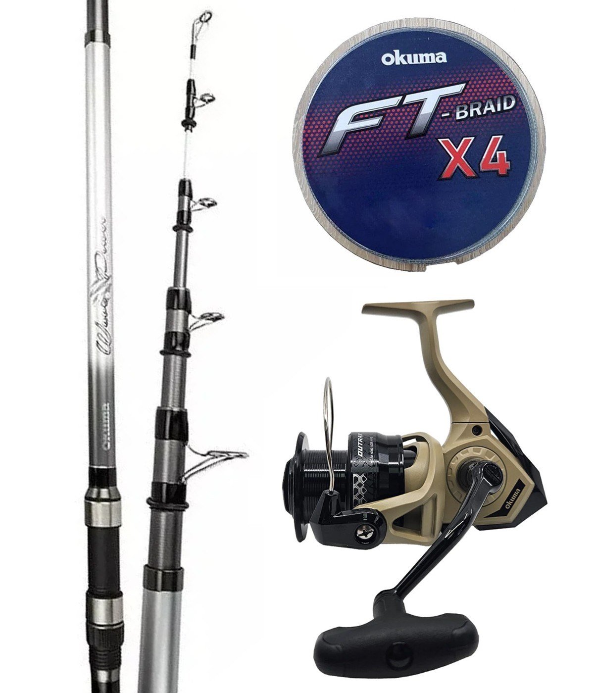 Yek Outdoor Hazır Surf Olta Seti Okuma Wave Power Tele Surf 3.90 cm 100-200 gr Surf Kamışı&Okuma Outrax OR-6000SGA 1+1BB Olta Makinesi