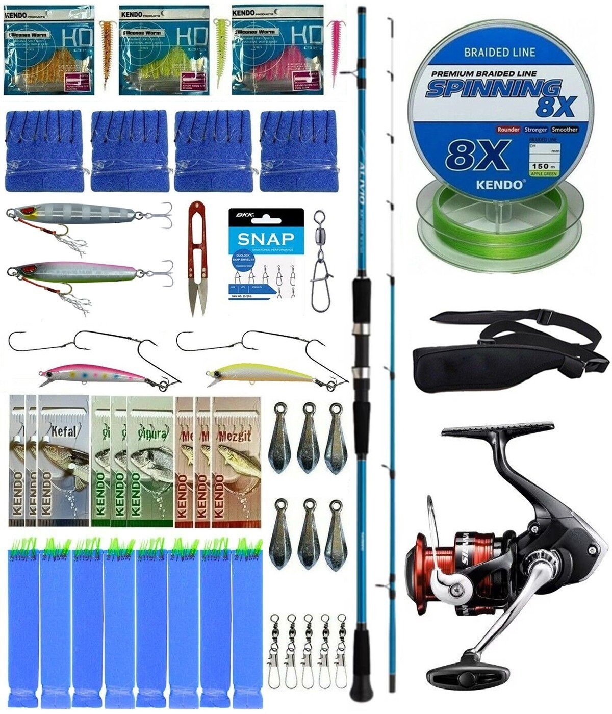 Yek Outdoor Hazır Tekne Oltası Seti Shimano Kamış Alivio Boat Quiver 1,80m 50-150g 2pc&Shimano Sienna 4000 Fg Spin Makinesi