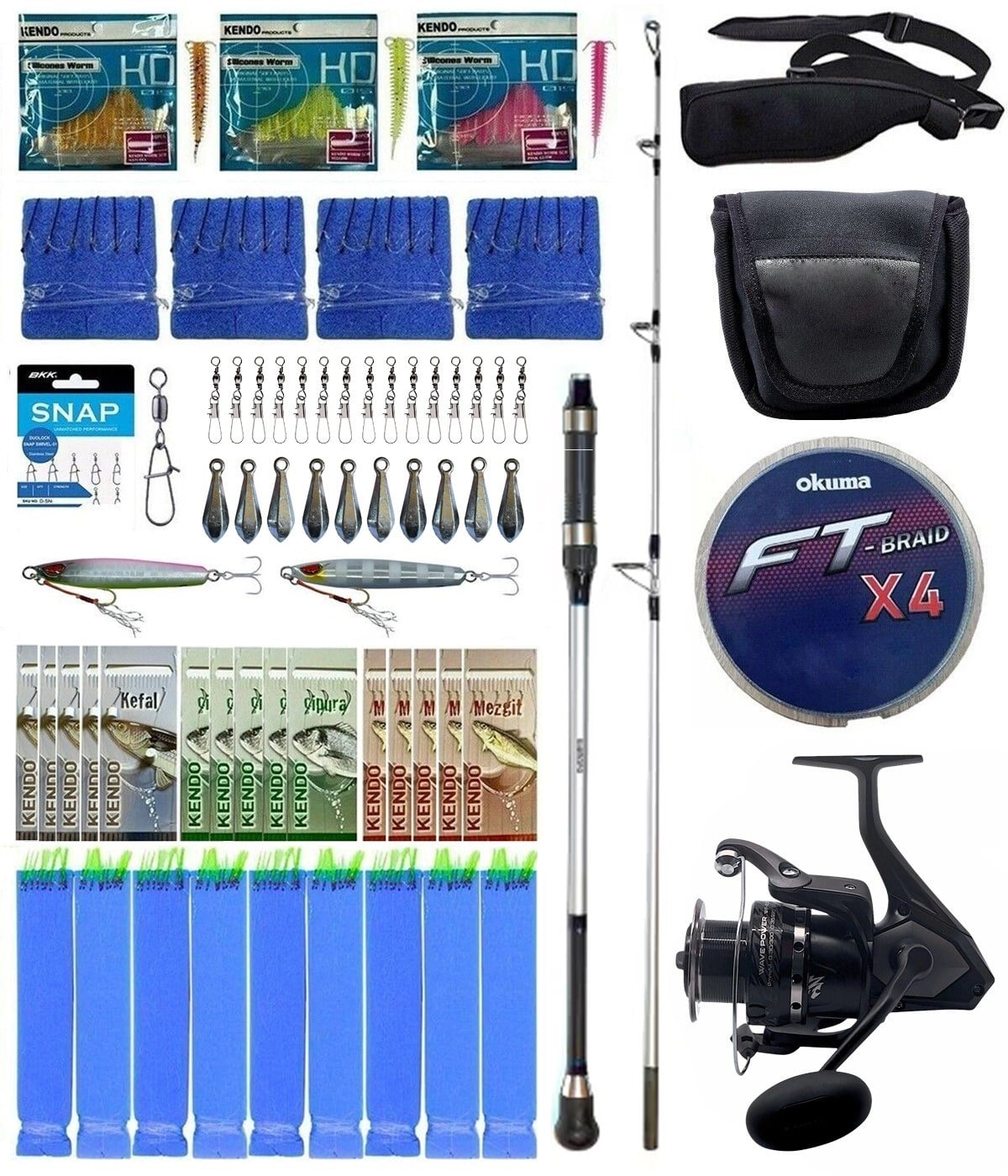 Yek Outdoor Hazır Tekne Oltası Seti Shimano Kamış Alivio Boat 1,50m 200g 1+1pc&Okuma Wave Power WP-8000A1 Olta Makinesi