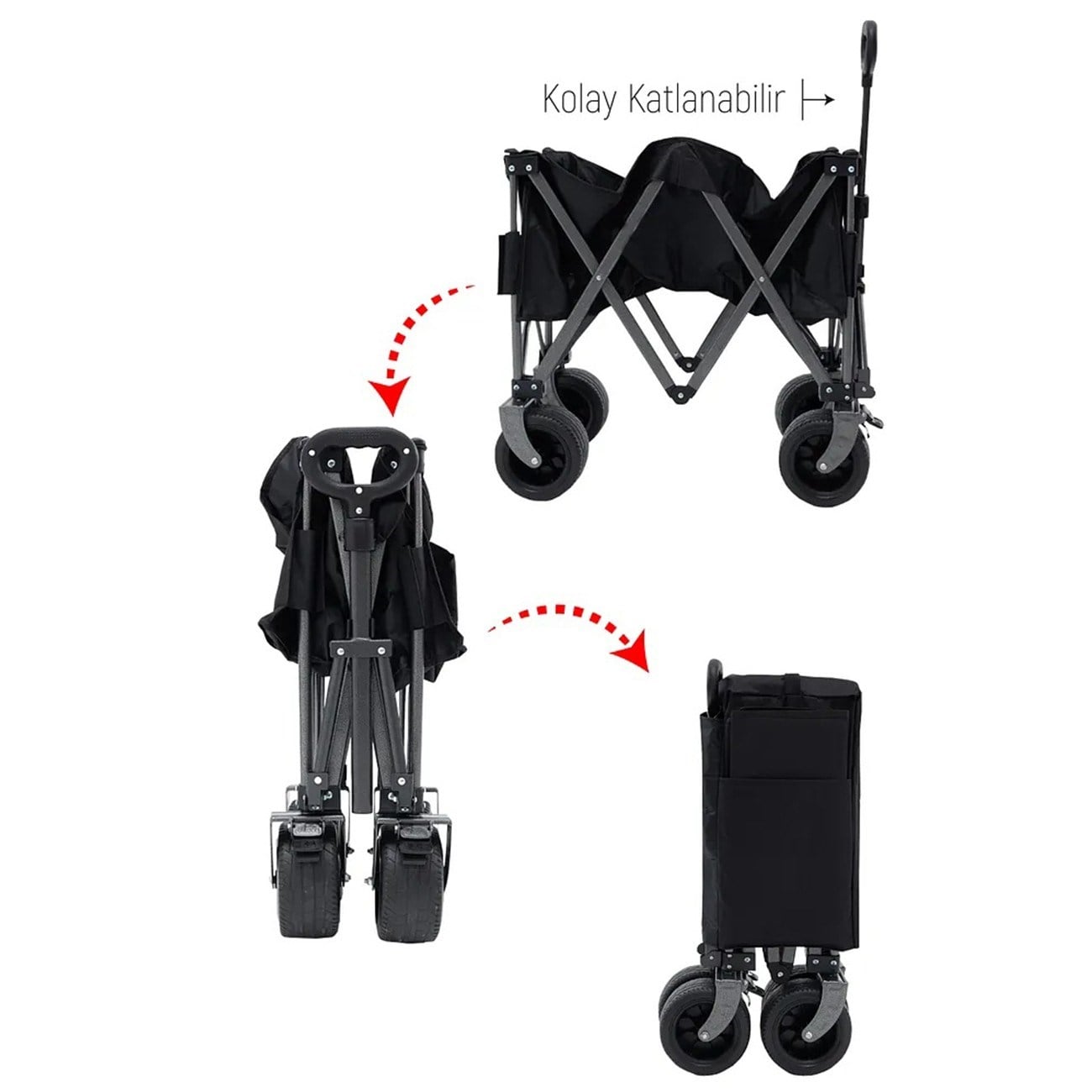 Yek Outdoor Katlanabilir Kamp Masalı Taşıma Arabası & Vagon Araba 