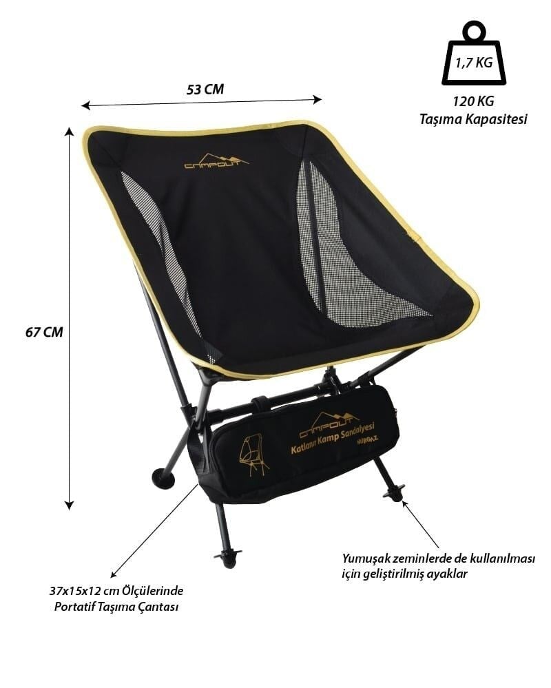 Yek Outdoor Mdf Katlanır Masa Küçük + 2 Pratik Sandalye Set