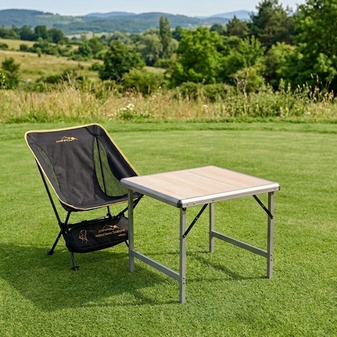 Yek Outdoor Mdf Katlanır Masa Küçük + Pratik Sandalye Set
