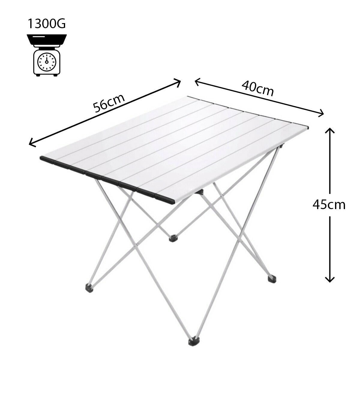Yek Outdoor Portatif Alüminyum Katlanır Eko Kamp Masası Küçük 56x40x45cm Gri