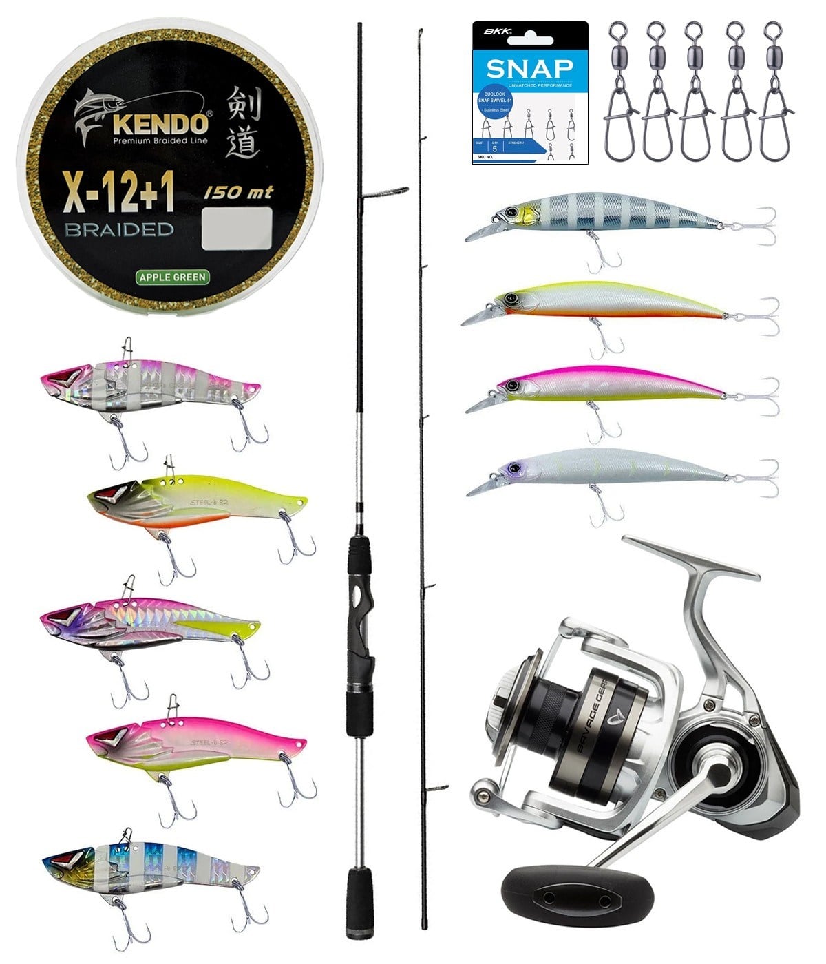 Yek Outdoor Pro Spin Seti Okuma Helios SX Spin 2,70cm 15-45 gr 2 Parça Spin Kamışı&Savage Gear SGS6 4000 FD Olta Makinesi
