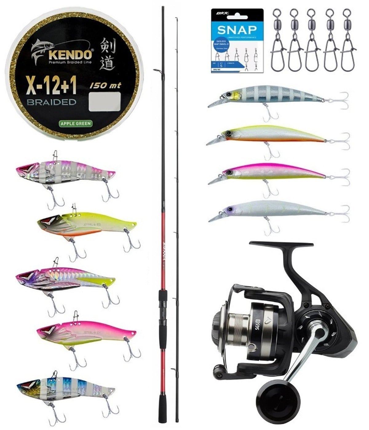 Yek Outdoor Pro Spin Seti Shimano Kamış Sienna Spinning EVA 2,41m 10-35g 2pc&Savage Gear SGS8 4000 FD 8+1BB Olta Makinesi