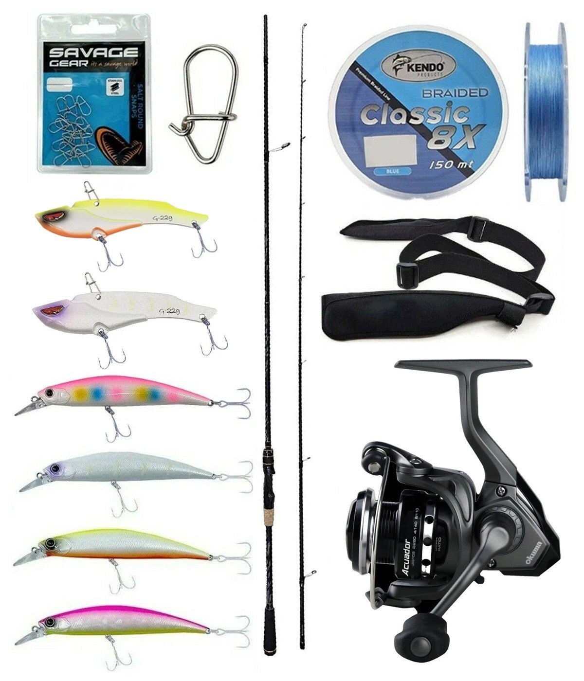 Yek Outdoor Spin Olta Seti Kendo Kenshi Pro 2.65m 10-35gr Spin Kamışı&Okuma Acuador ACU-4000A Olta Makinesi