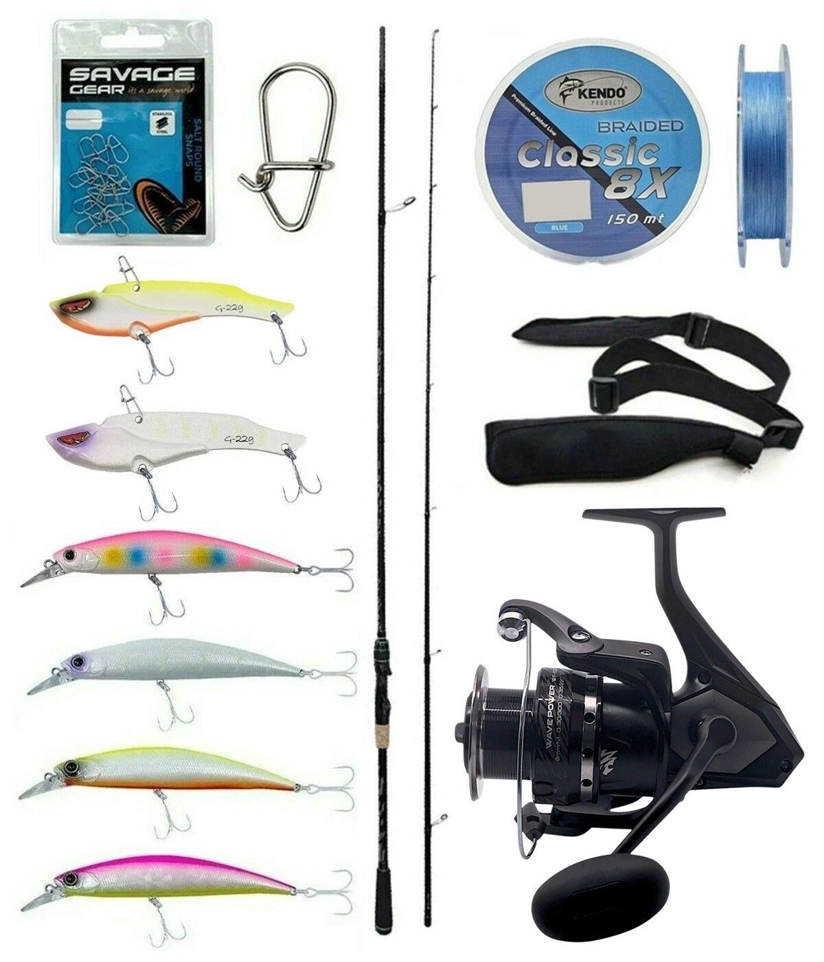 Yek Outdoor Spin Olta Seti Kendo Kenshi Pro 2.65m 10-35gr Olta Kamışı&Okuma Wave Power 3000A Olta Makinesi