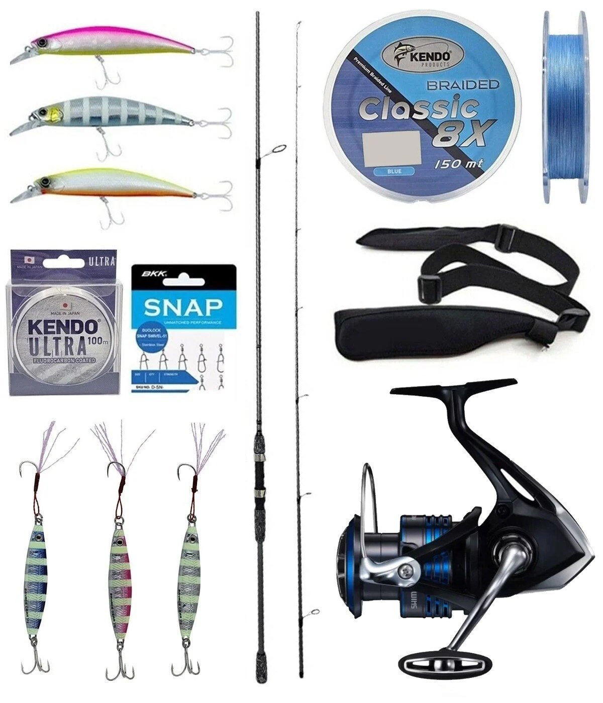 Yek Outdoor Spin Olta Seti Okuma Wave Up Spin 259cm 10-35gr 2 Parça Olta Kamışı&Shimano Makina Nexave 4000 FI