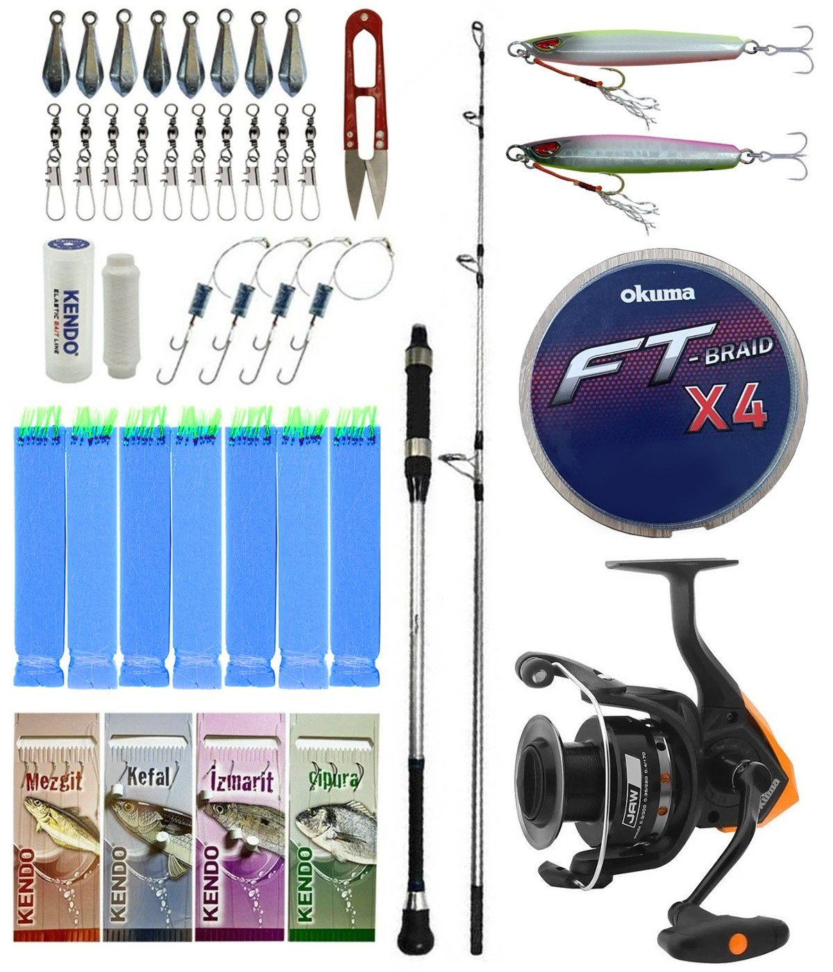Yek Outdoor Tekne Olta Seti Shimano Kamış Alivio Boat 1,50m 200g 1+1pc&Okuma JAW-65 3+1BB Olta Makinesi