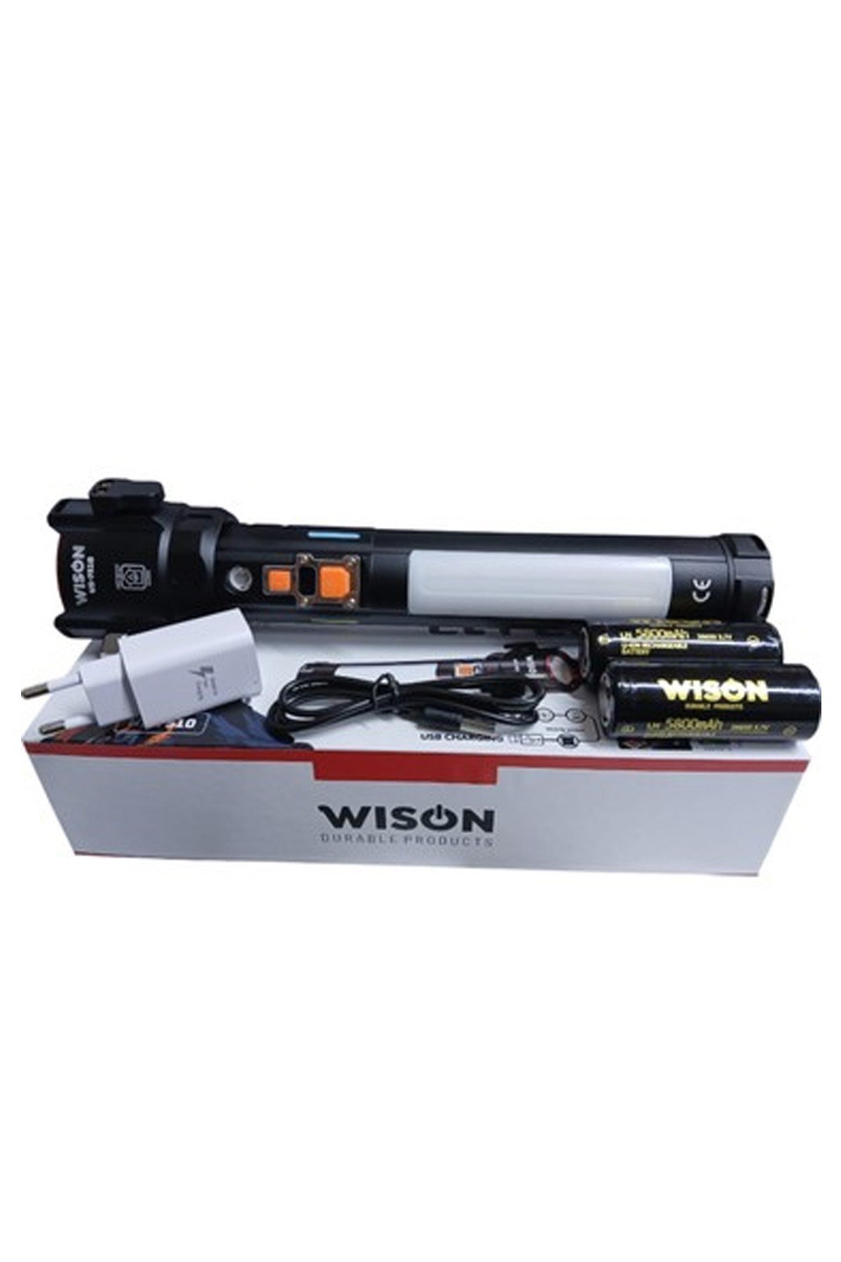 Yek Outdoor WS-7510 Profesyonel Şarjlı El Feneri – 40W | 4000 Lümen | Çok Fonksiyonlu
