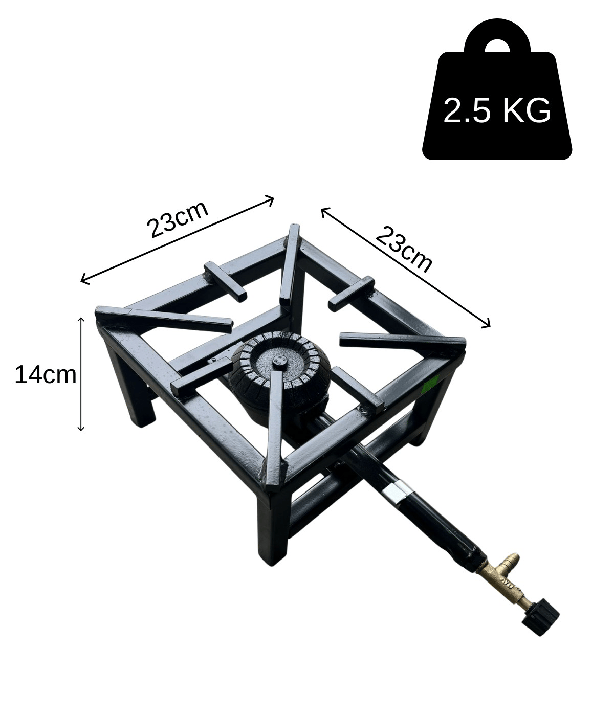 Yek Outdoor Yüksek Isılı Mini Kare Volkan Ocak 23x23cm - Yer Ocağı 