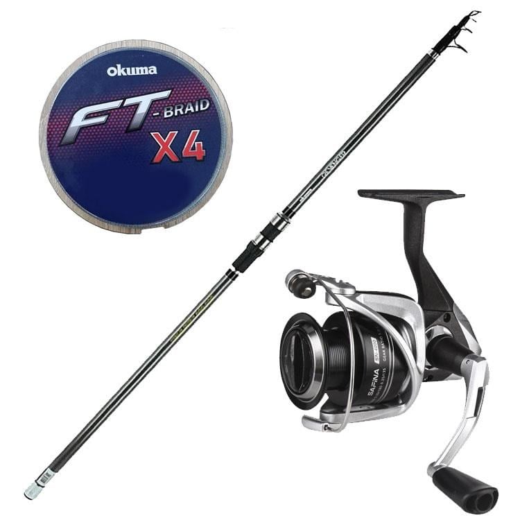 Yek Outdoor Yüksek Kalite Hazır Olta Seti Okuma Revenger Tele Surf 420 cm 4 Parça Surf Kamışı&Okuma Safina SN-6000 1+1 bb Olta Makinesi