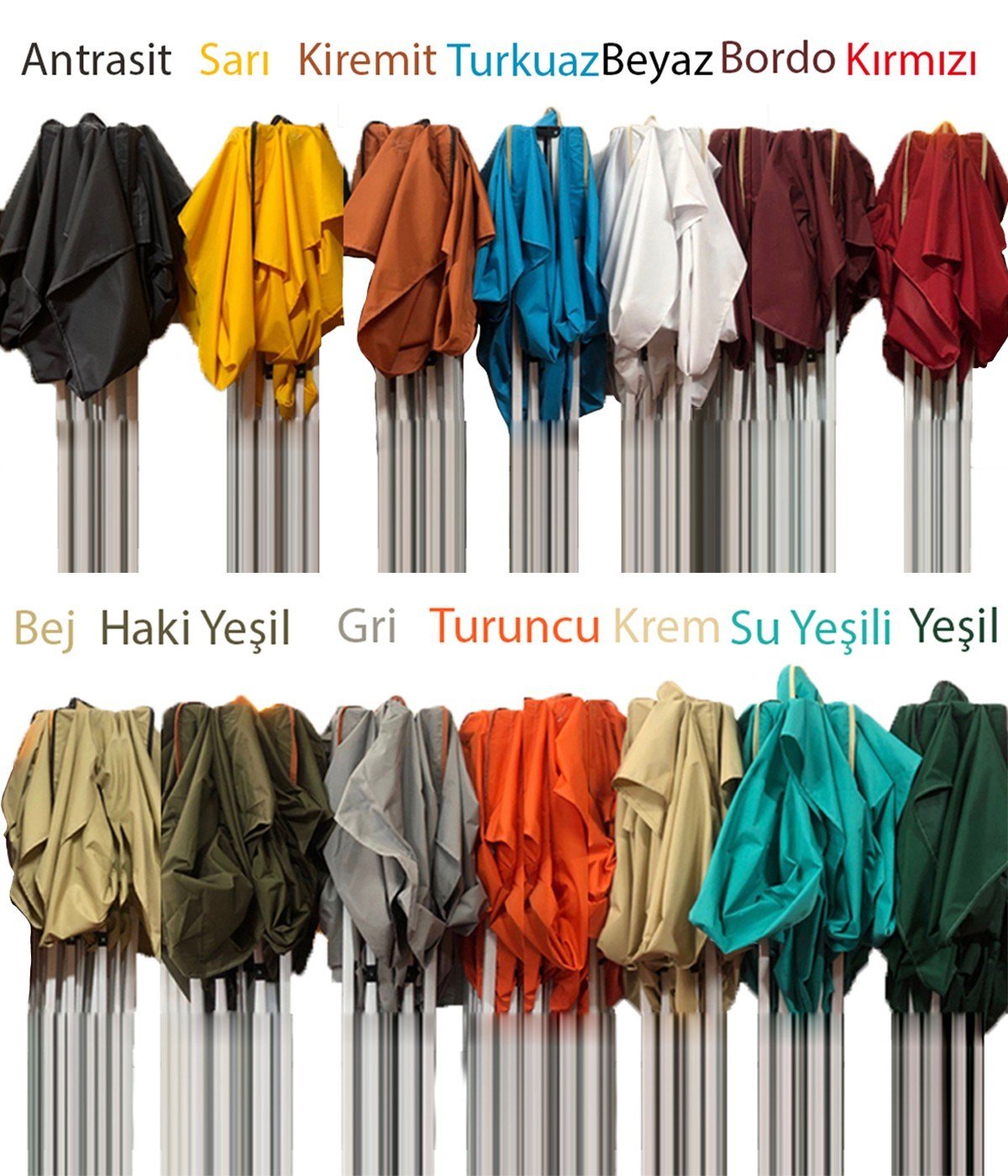 YekOutdoor 3x3 Otomatik Gazebo | Çardak | Gölgelik | Bahçe Kamelyası – Asorti Renk