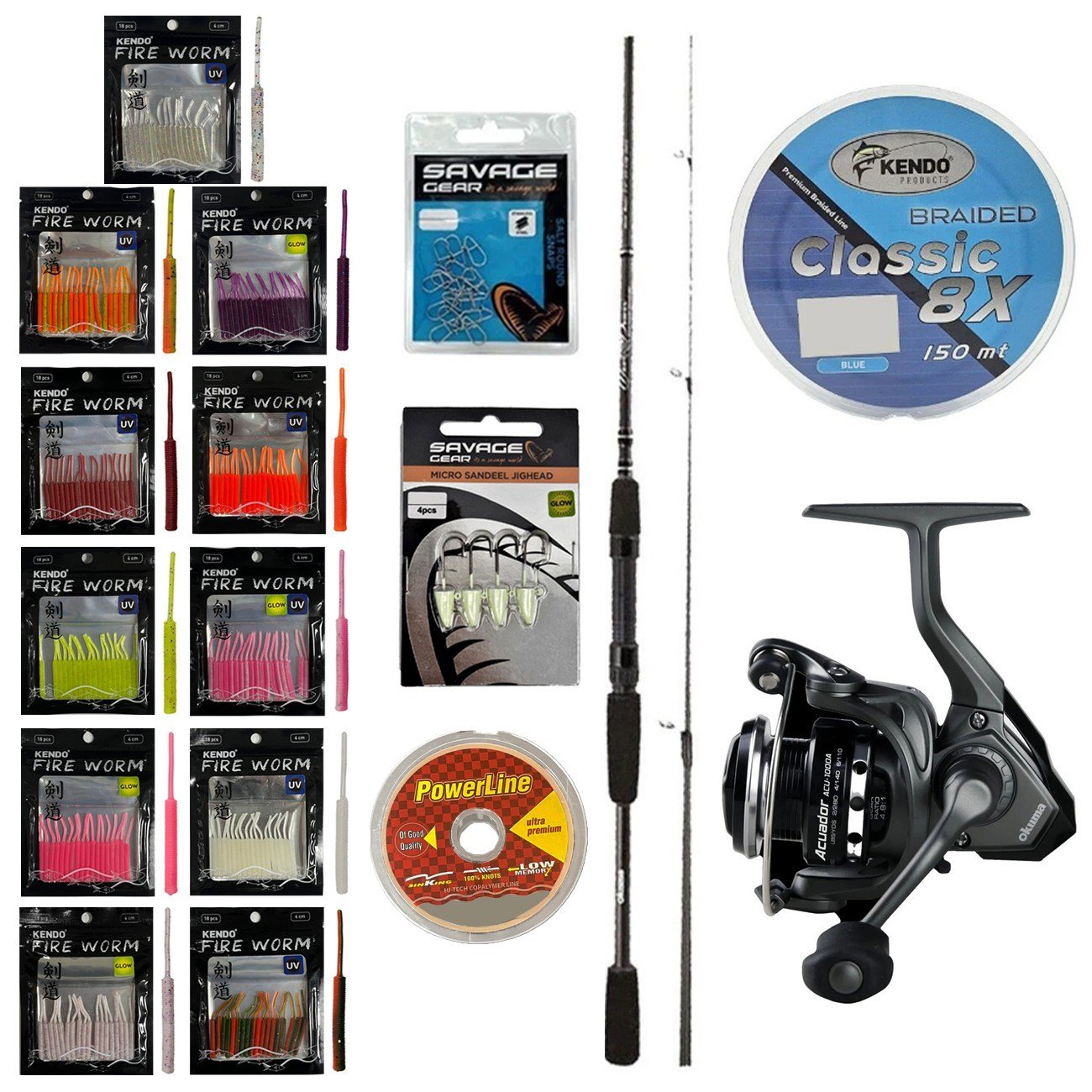 YekOutdoor FireWorm LRF Seti Okuma Wave Power 213 cm 0-8 gr Lrf Kamışı&Okuma Acuador ACU-1000A 3+1BB Olta Makinesi