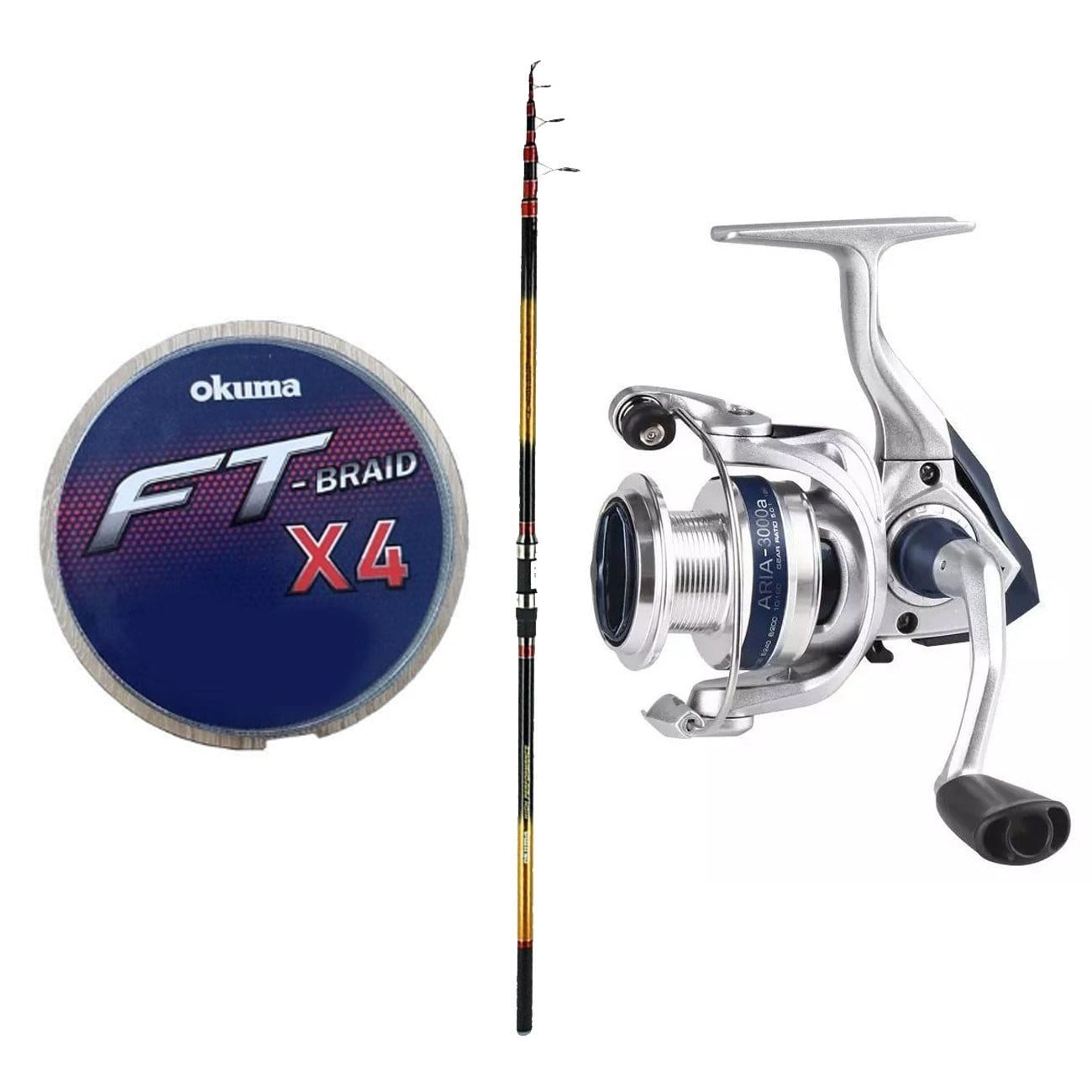 YekOutdoor Hazır Olta Seti Okuma Savant Surf 420 cm 4 Parça Surf Kamışı&Okuma ARIA-6000a 1BB Olta Makinesi