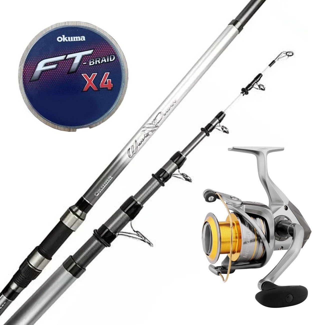 YekOutdoor Profesyonel Surf Olta Seti Okuma Wave Power Tele Surf 3.90 cm 100-200 gr 5 Parça Surf Kamışı&Okuma Avenger Av-6000 6+1BB Olta Makinesi