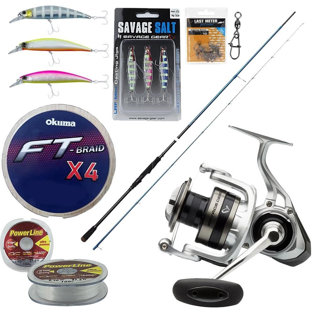 YekOutdoor Spin Olta Seti Savage Gear SGS6 4000 FD 6+1BB Olta Makinesi&Savage Gear SGS2 All-Around 8'3''/2.51m 10-35 gr 2 Parça