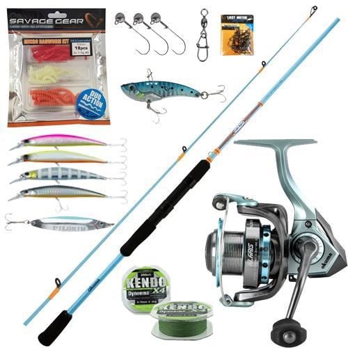 YekOutdoor Spin Seti Okuma Fuel Spin 2,74 cm 20-50gr 2 Parça Spin Kamışı & Okuma Alaris ALS-20 Olta Makinesi 