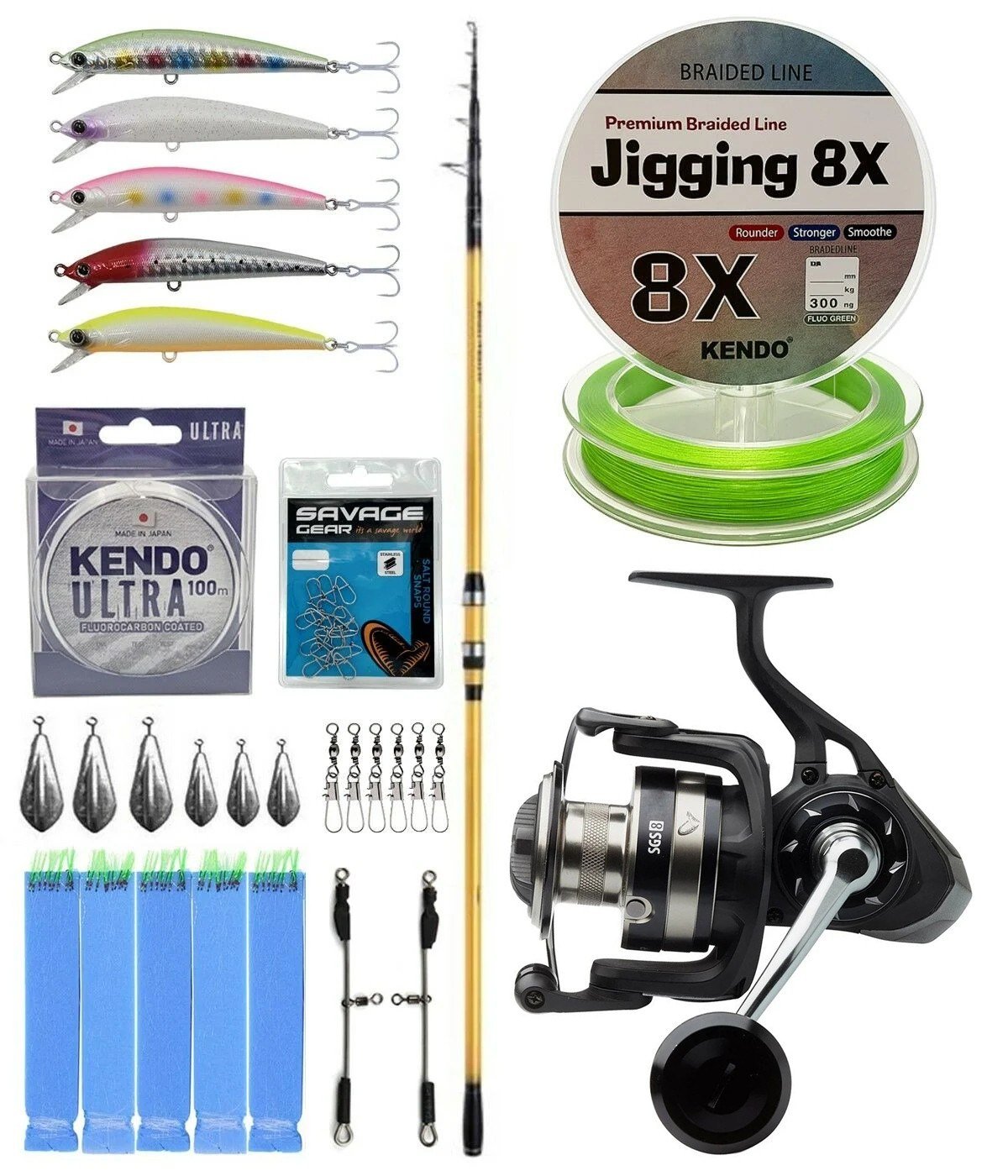 YekOutdoor Yüksek Performans Shimano Kamış Beastmaster FX Surf Tele 4,25m 200g 6pc&Savage Gear SGS8 8000 FD 8+1BB Olta Makinesi