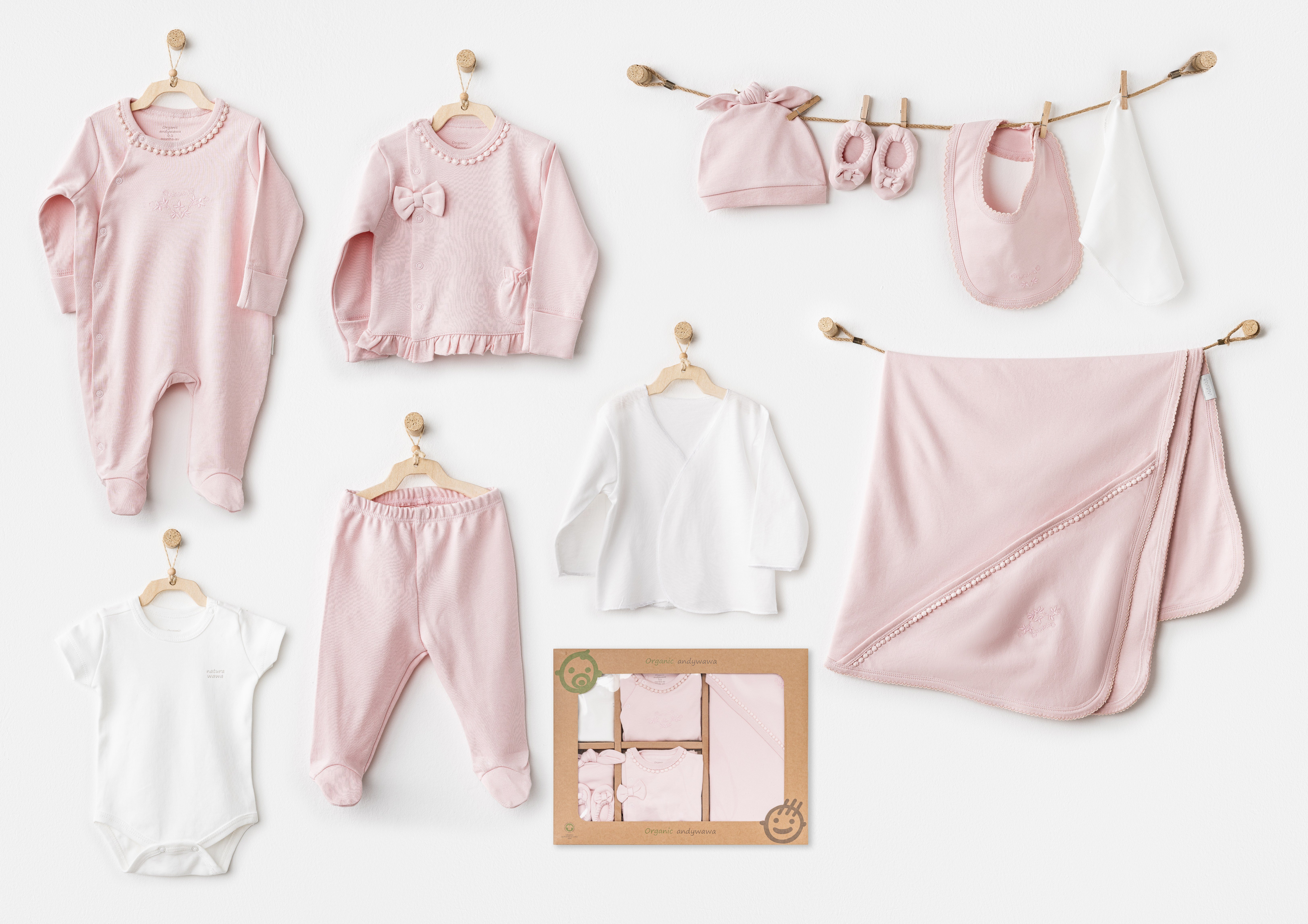 BEBEK HASTANE ÇIKIŞI 10 PCS NEWBORN SET NATURA WAWA