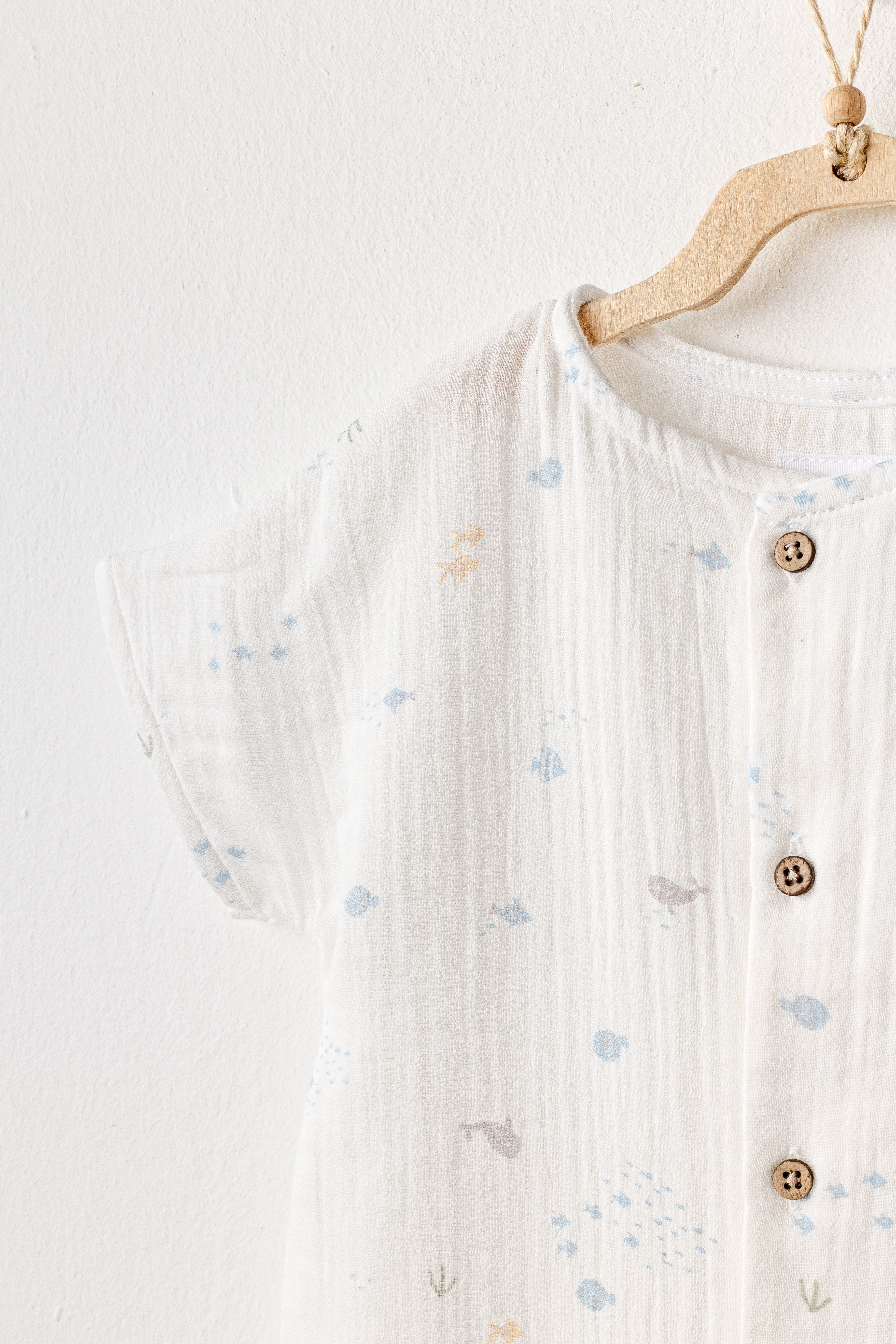 BEBEK TULUM ROMPER  OCEAN IS MY HAPPY PLACE MUSLIN