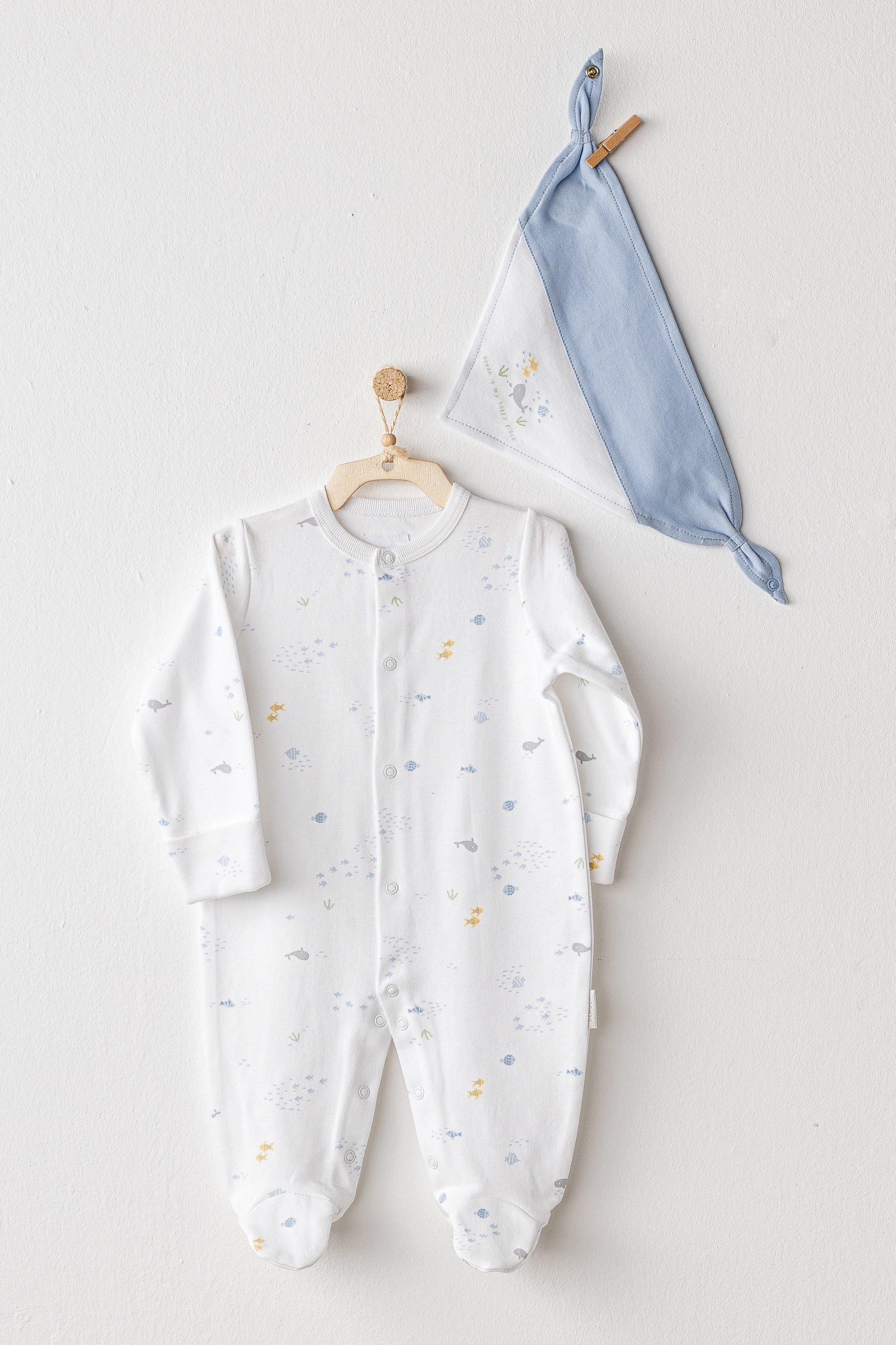 BEBEK TULUM TAKIM ROMPER BIBS SET OCEAN IS MY HAPPY PLACE