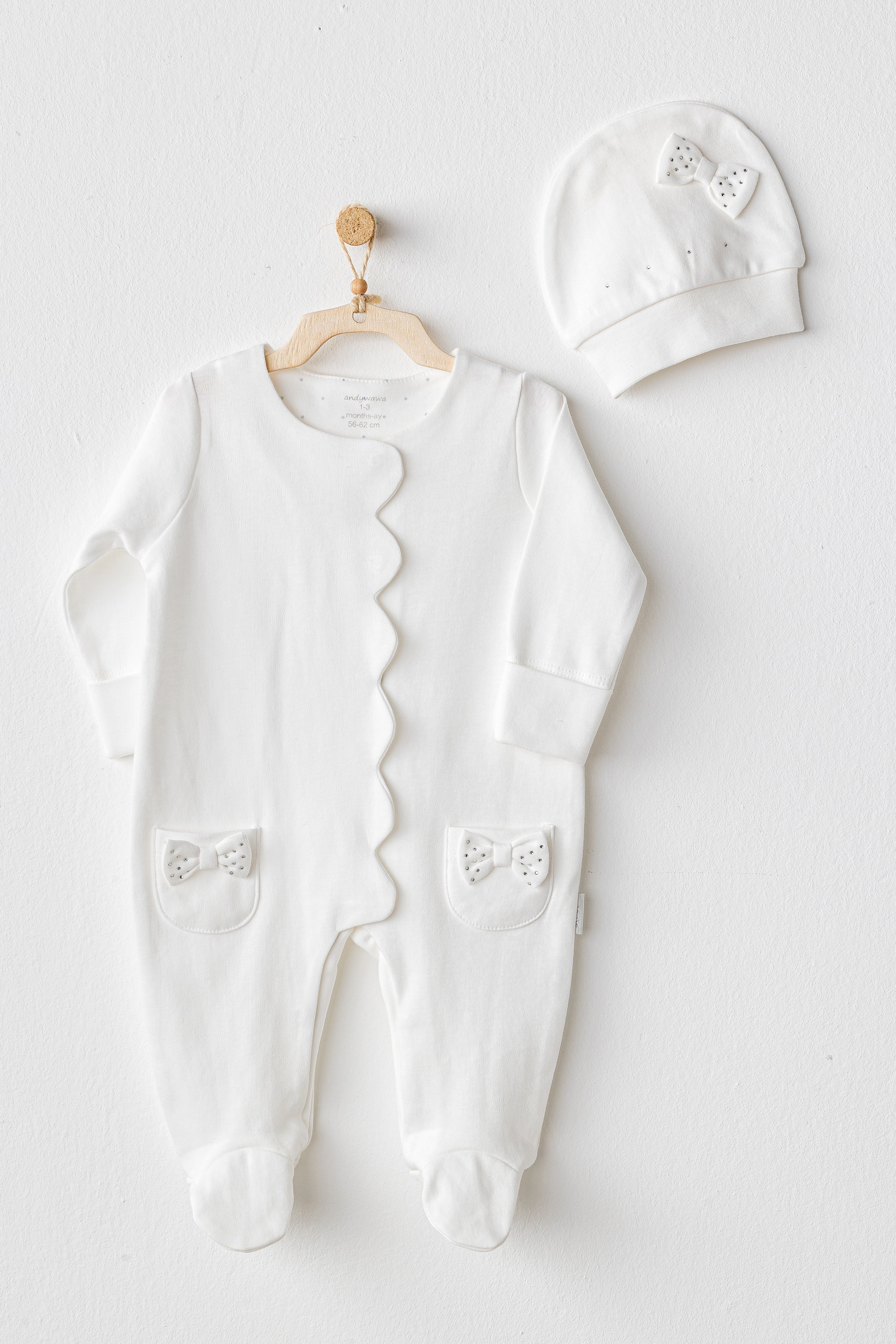 BEBEK TULUM TAKIM ROMPER HAT SET CHIC GIRL
