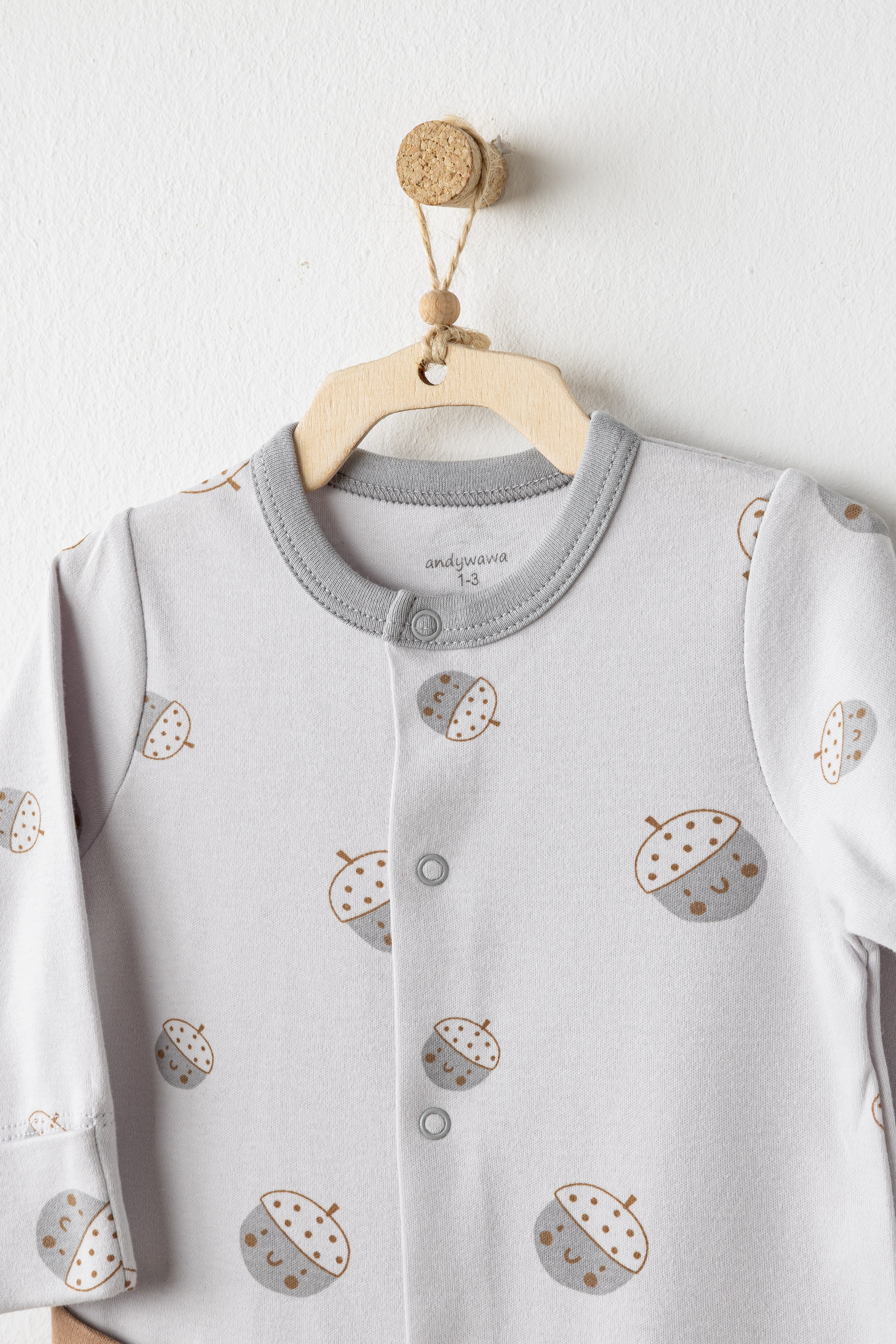 BEBEK TULUM TAKIM ROMPER HAT SET HELLO AUTUMN