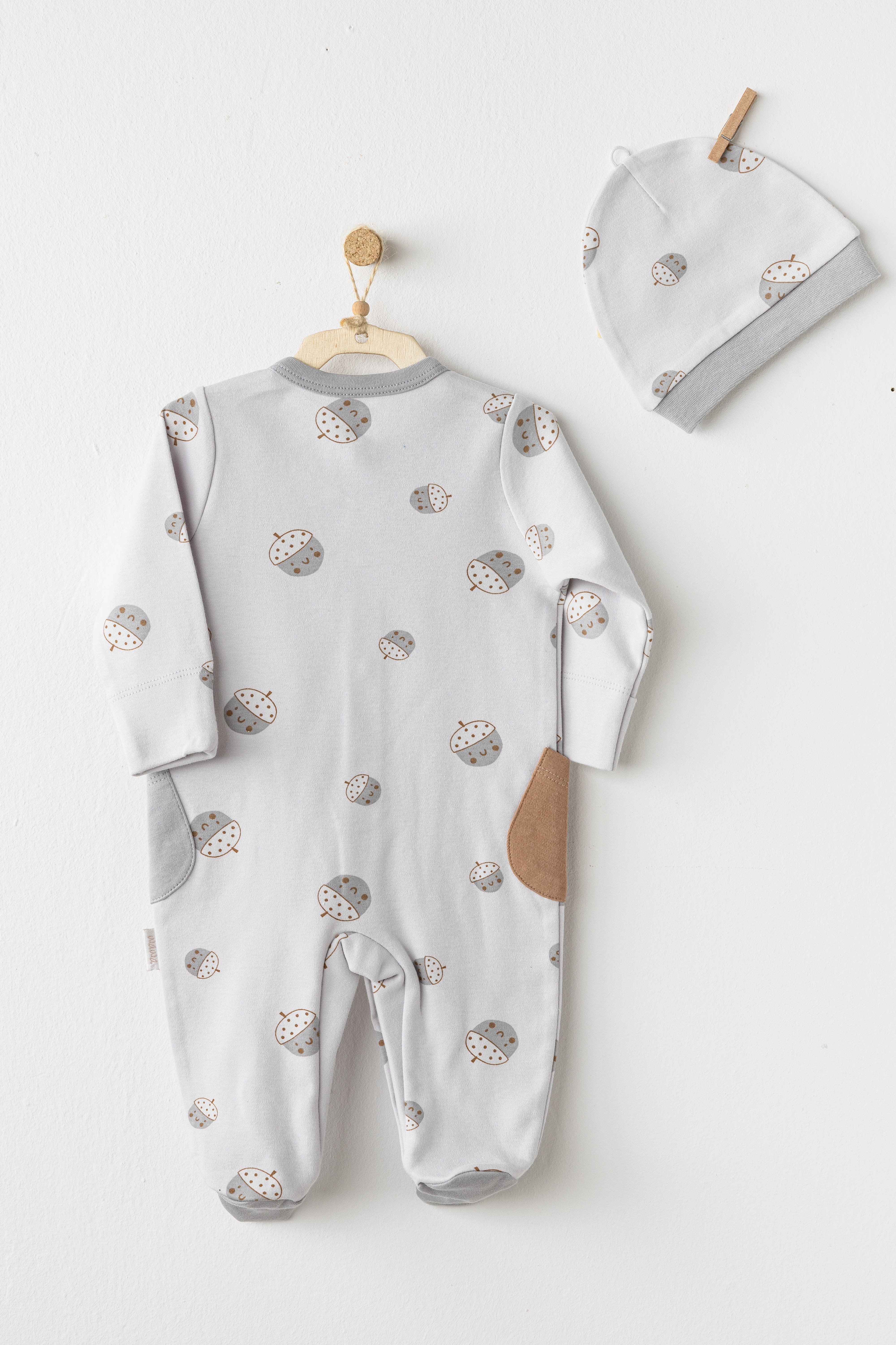 BEBEK TULUM TAKIM ROMPER HAT SET HELLO AUTUMN