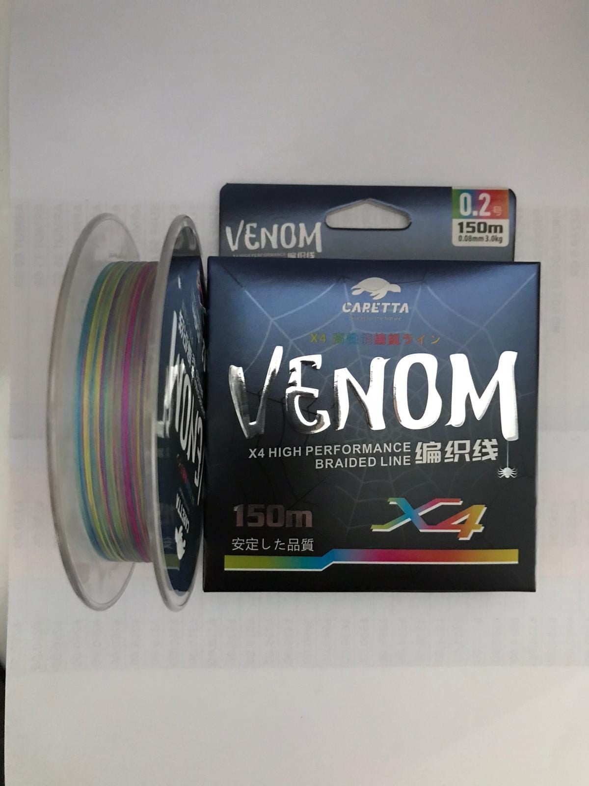 CARETTA VENOM 4x 150m (Multicolor) Yüksek Performanslı İp Örgü Misina (0.20)