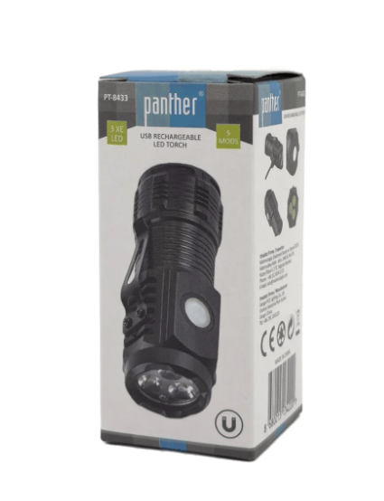 PANTHER TYPE-C USB ŞARJLI EL FENERİ hamsidede