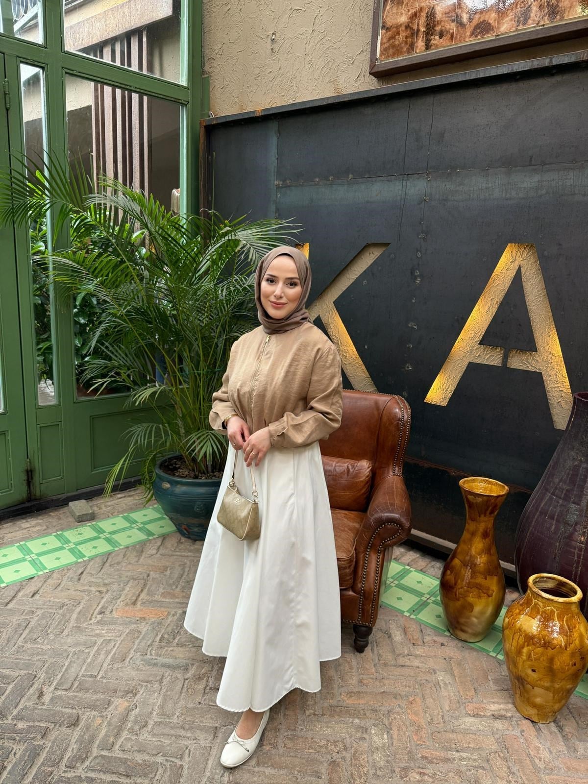 Nude Grace Bomber Ceket