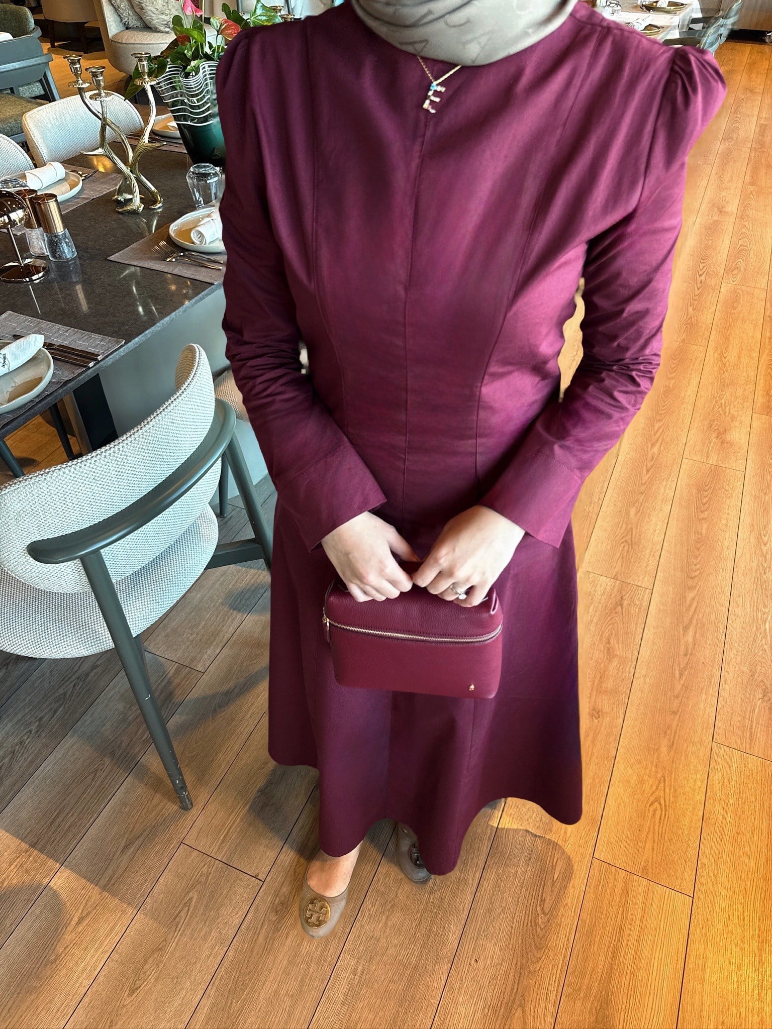 Velvet Elbise | Bordo