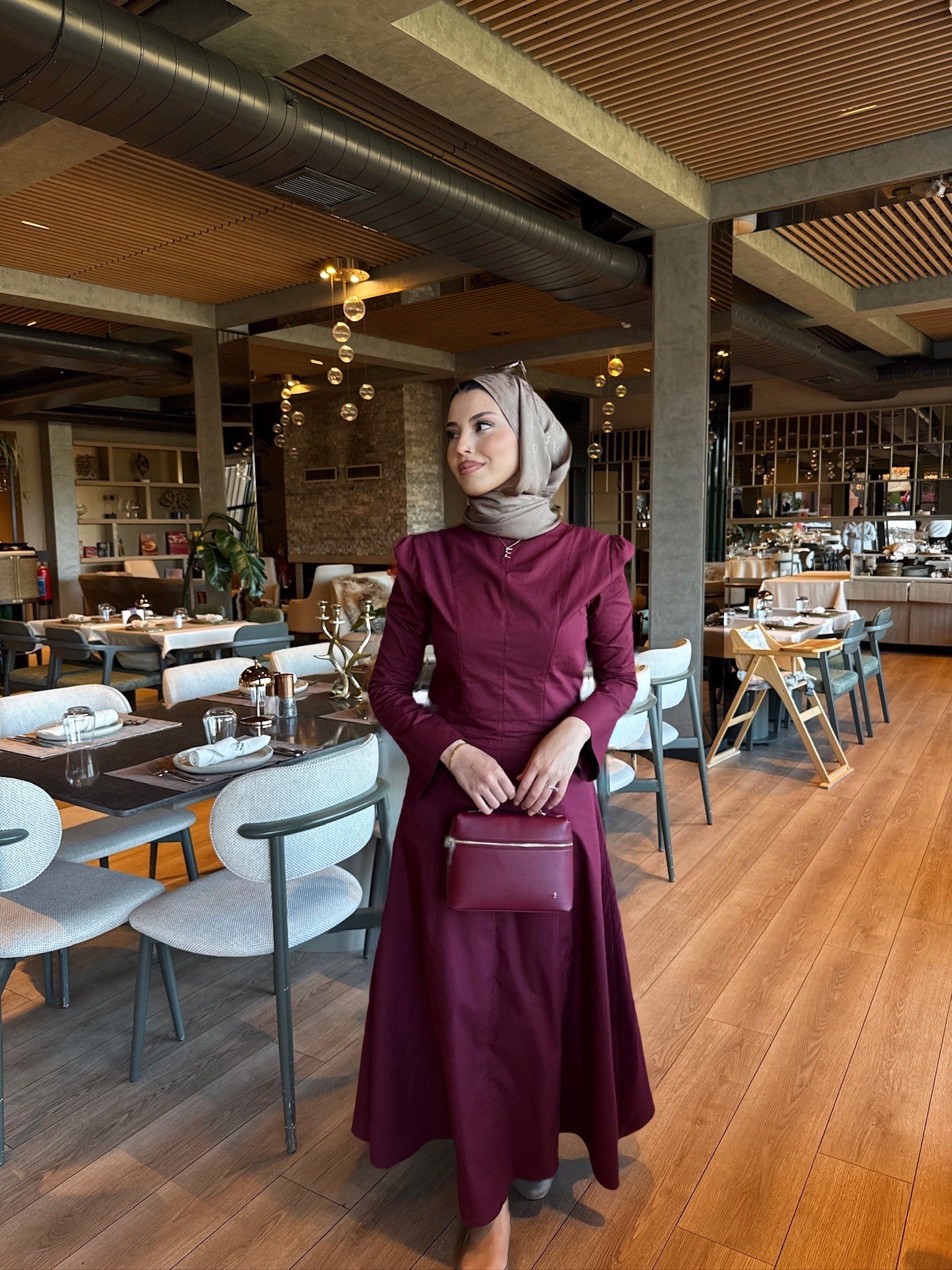 Velvet Elbise | Bordo