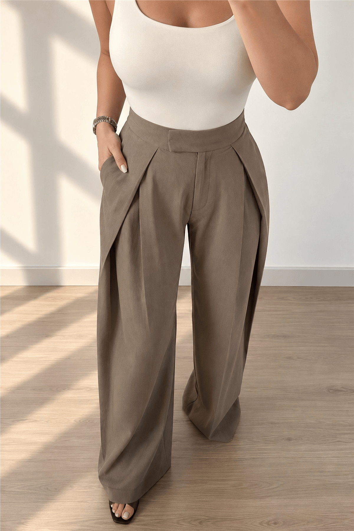 Camel Fit Liyosel Kumaş Pantolon