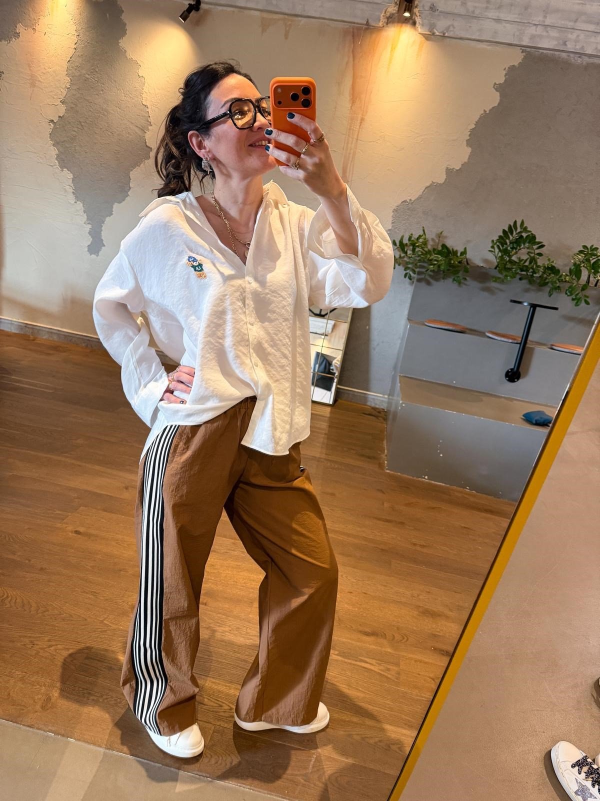 Paraşüt Kumaş Yan Şeritli Pantalon