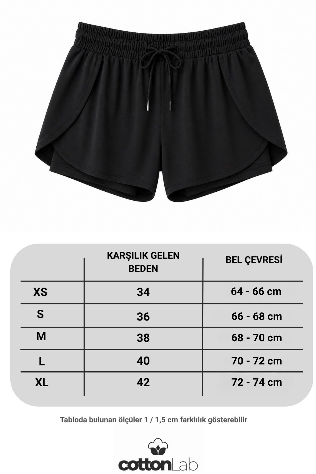 A.Kahve Relax Kesim Taytlı Spor Şort