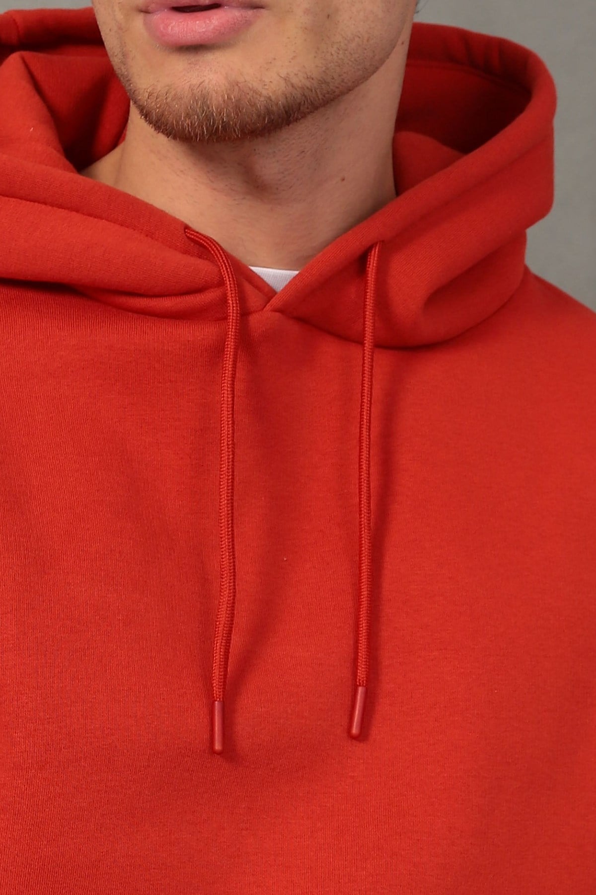 Unisex Oversize Geniş Kesim Pamuklu Yumuşak Dokulu Içi Polarlı Basic Kapüşonlu Sweatshirt