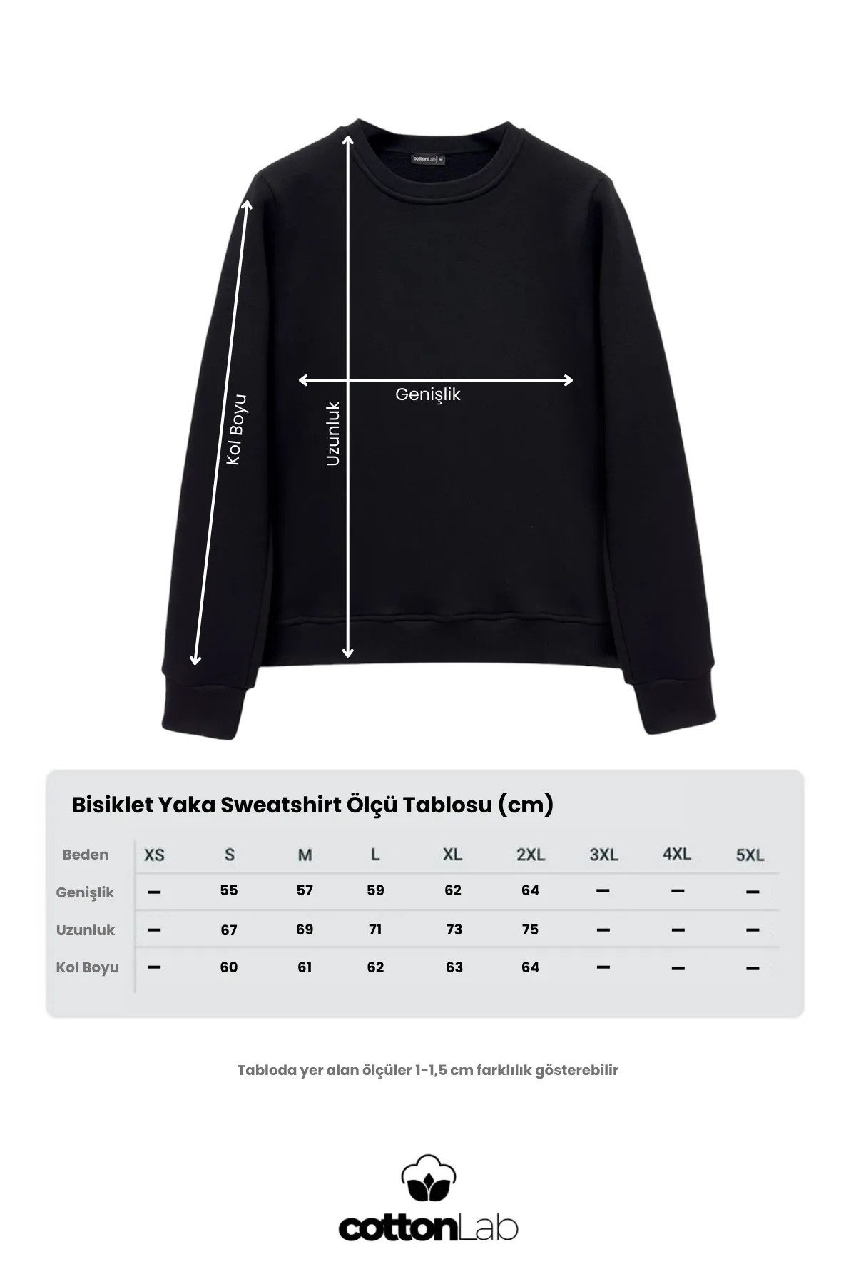 Unisex Relax Fit Rahat Kesim Pamuklu Yumuşak Dokulu İçi Polarlı Basic Yeşil Bisiklet Yaka Sweatshirt
