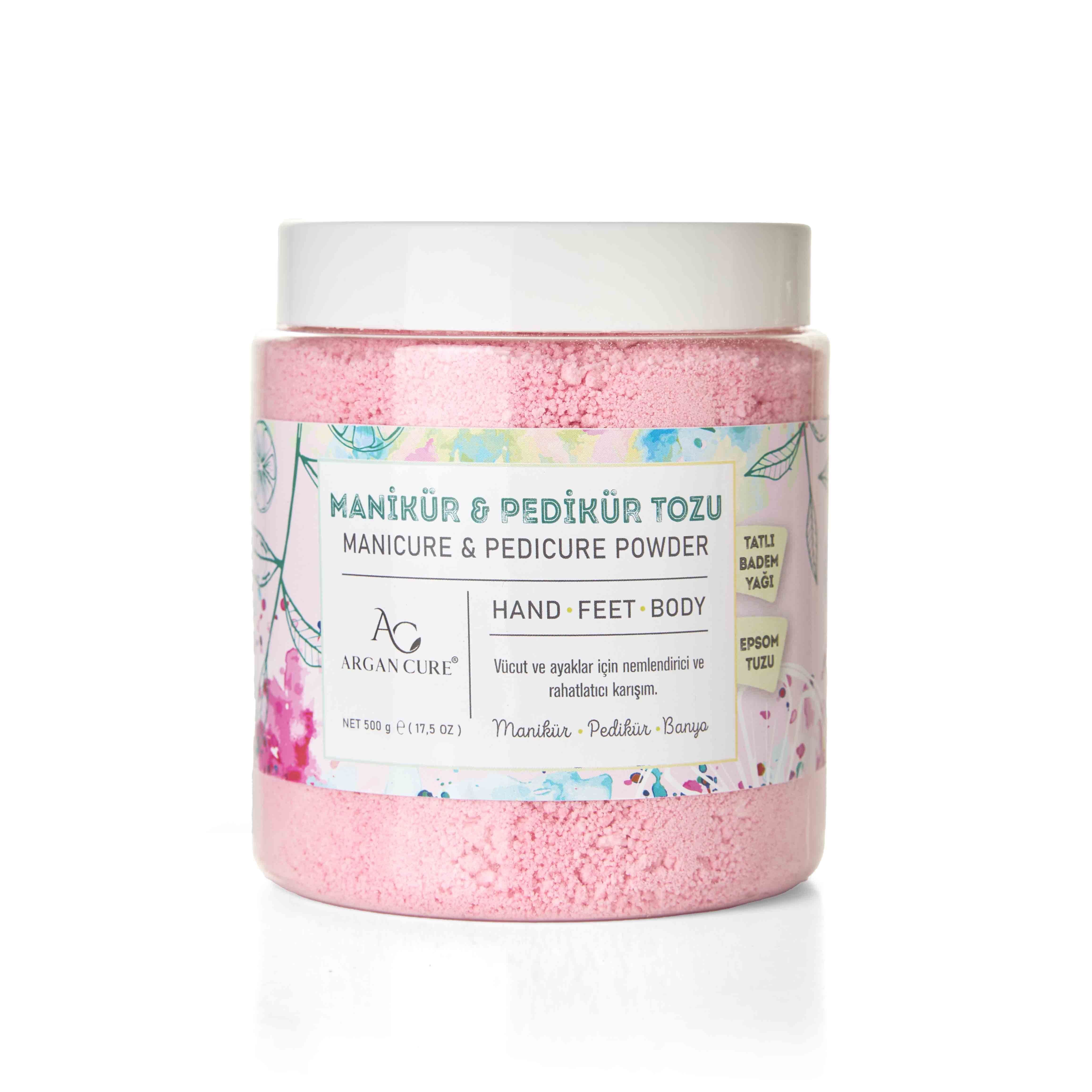 Argan Cure Pedikür & Manikür Tozu, Epsom Tuzlu Banyo Tozu 500gr.