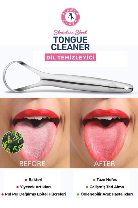 Blanco Claro Paslanmaz Çelik Dil Temizleyici / Dil Sıyırıcı / 304 Kalite
