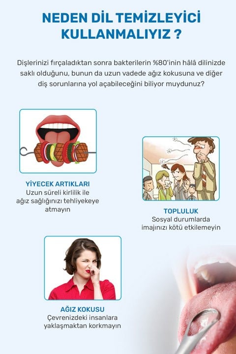 Blanco Claro Paslanmaz Çelik Dil Temizleyici / Dil Sıyırıcı / 304 Kalite
