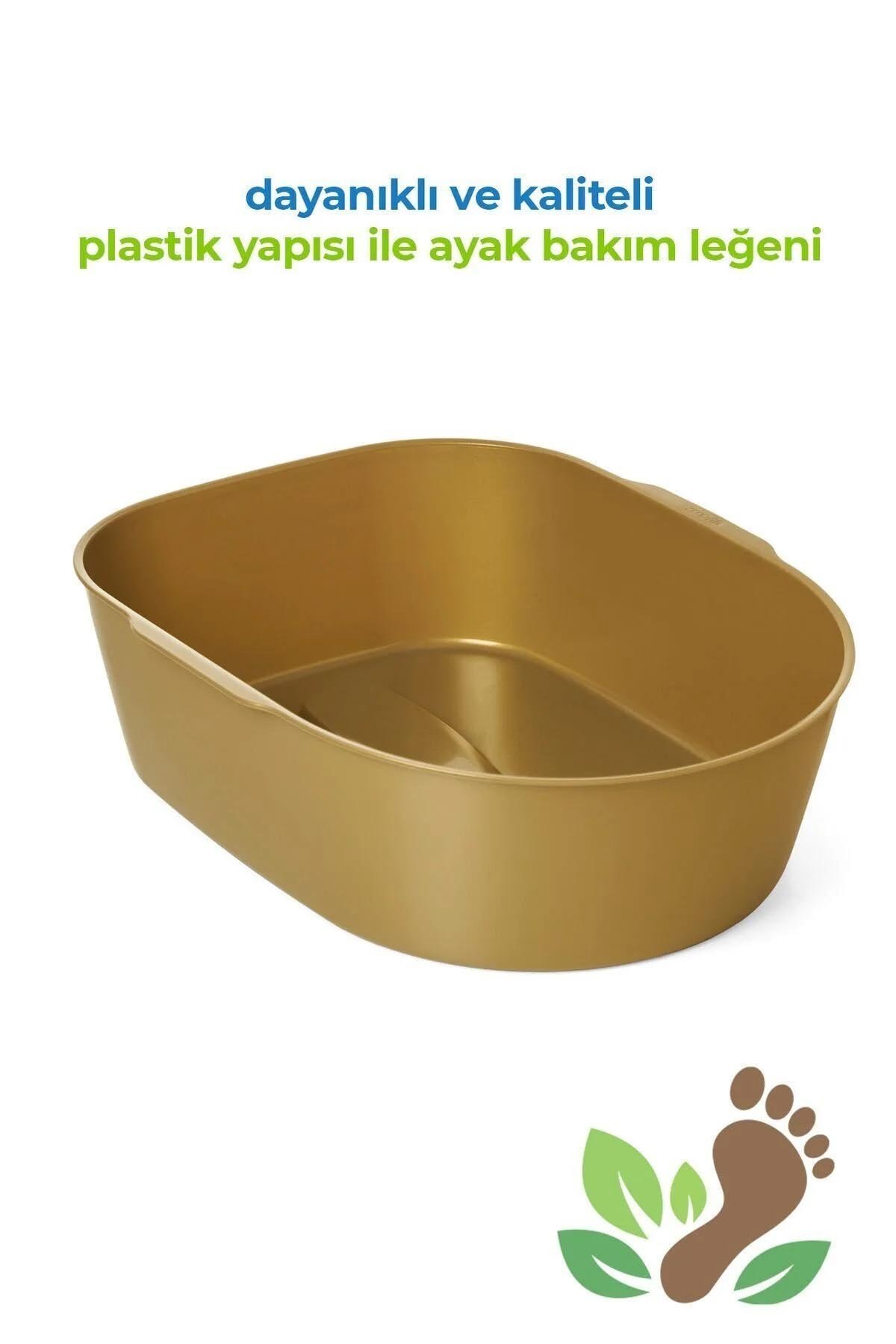 Pedikür Spa Ayak Leğeni – Evde Spa Konforu, Gold Renk, Sehpasız
